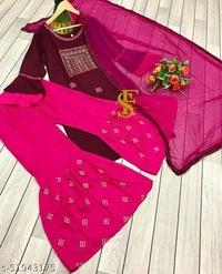 Aakarsha Refined Women Dupatta Sets (SCS51943178)  - Pink , XL , Sidhu Collection 