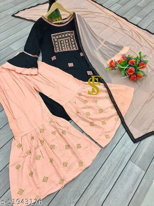 Aakarsha Refined Women Dupatta Sets (SCS51943178)  - Light Pink , M, Sidhu Collection 
