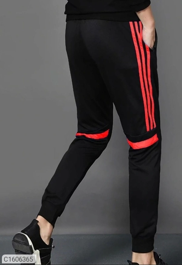 Poly Knit Solid With Side Stripes Slim Fit Jogger (SC1606364)  - XXL , Sidhu Collection 