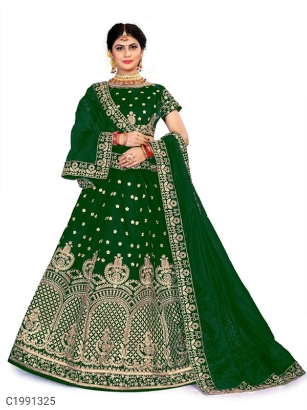 Gorgeous Embroidered Velvet Lehengas (SC1991327)  - Maroon, Sidhu Collection 