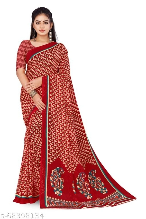 Anand Sarees (SCS68398133)  - Red, Sidhu Collection 