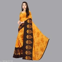 Printed, Daily wear, Georgette Saree with unstitched blouse piece (SCS38563273)  - Green, Sidhu Collection 
