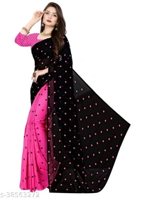 Printed, Daily wear, Georgette Saree with unstitched blouse piece (SCS38563273)  - Green, Sidhu Collection 