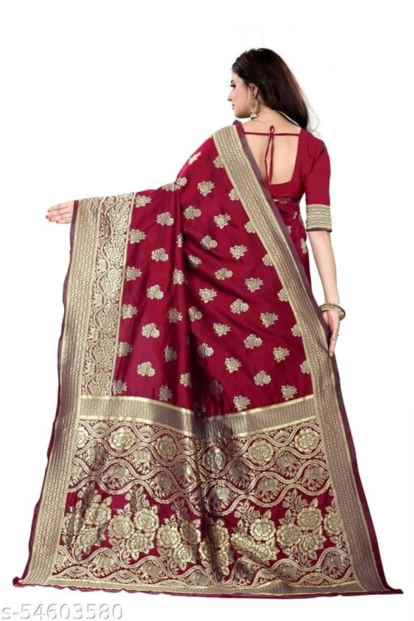 gulab Maroon Saree (SCS54603580)  - Maroon, Sidhu Collection 