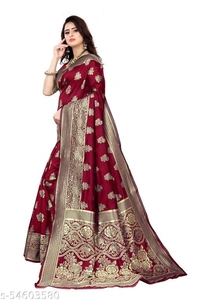 gulab Maroon Saree (SCS54603580)  - Maroon, Sidhu Collection 
