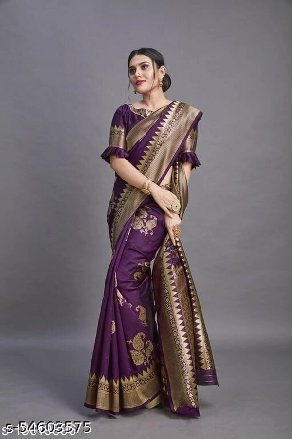 sarika Purple Saree (SCS54603575)  - Purple , Sidhu Collection 