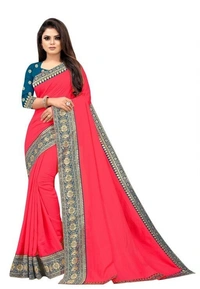 SILK SAREE (SCS56543931)  - Yellow , Sidhu Collection 