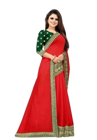 SILK SAREE (SCS56543931)  - Red , Sidhu Collection 