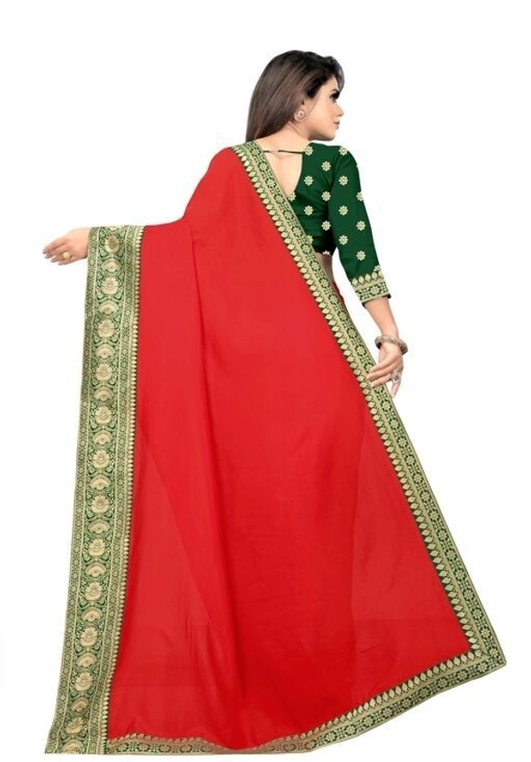 SILK SAREE (SCS56543931)  - Red , Sidhu Collection 