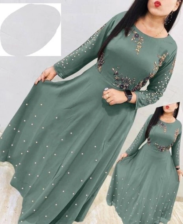  Attractive Embroidered Georgette Floor Length Gowns (SC1894201)  - L, Sidhu Collection 