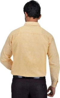  Khadi Solid Full Sleeves Regular Fit Formal Plus Size Shirt (SC1686637)  - 3XL , Sidhu Collection 