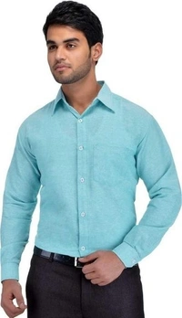  Khadi Solid Full Sleeves Regular Fit Formal Plus Size Shirt (SC1686637)  - XL , Sidhu Collection 