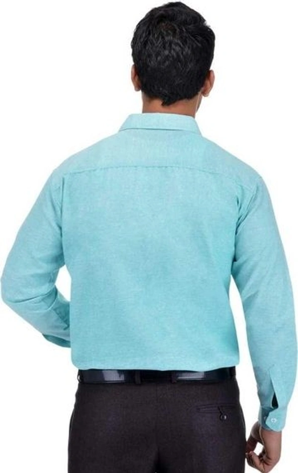  Khadi Solid Full Sleeves Regular Fit Formal Plus Size Shirt (SC1686637)  - XL , Sidhu Collection 