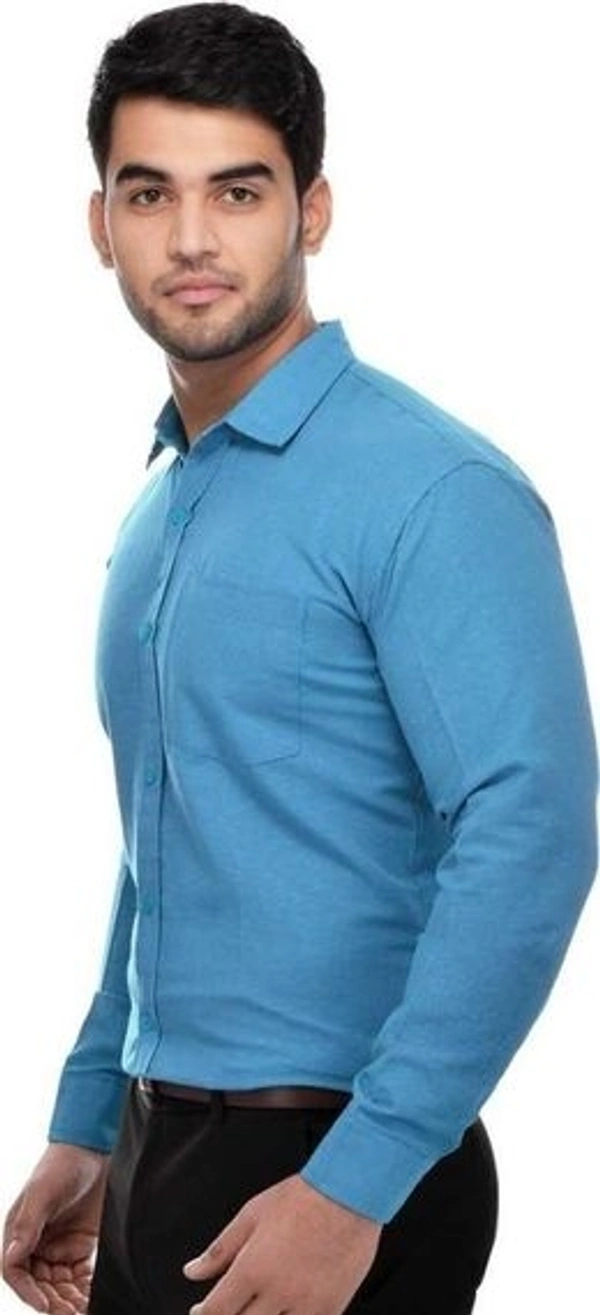  Khadi Solid Full Sleeves Regular Fit Formal Plus Size Shirt (SC1686637)  - XXL , Sidhu Collection 
