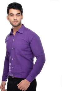  Khadi Solid Full Sleeves Regular Fit Formal Plus Size Shirt (SC1686637)  - XL , Sidhu Collection 