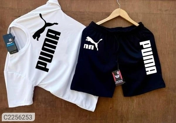 Cotton Printed Regular Fit Half Sleeves Tracksuits (SC2256253) - White, XXL , Sidhu Collection