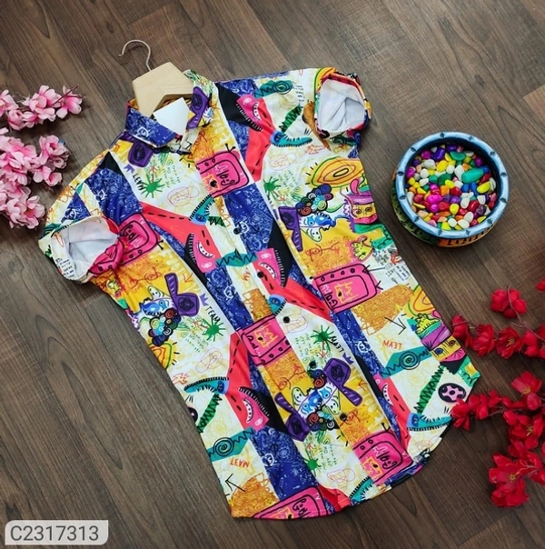  AD Fashion Cotton Printed Half Sleeves Regular Fit Mens Casual Shirt (SC2317313)  - Multi, Sidhu Collection , S