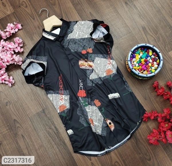  AD Fashion Cotton Printed Half Sleeves Regular Fit Mens Casual Shirt (SC2317313)  - Multi, L, Sidhu Collection