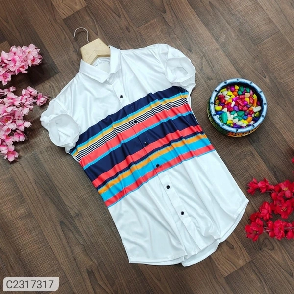  AD Fashion Cotton Printed Half Sleeves Regular Fit Mens Casual Shirt (SC2317313)  - Multi, S, Sidhu Collection 