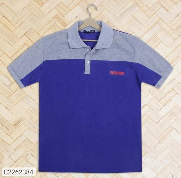 Cotton Matty  Color Block  Half Sleeves Mens Polo T-Shirt (SC2262384)  - Multi Color, XL , Sidhu Collection
