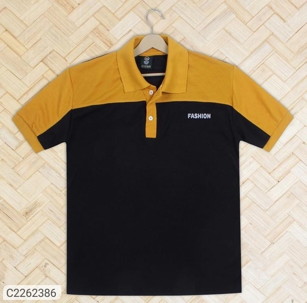 Cotton Matty  Color Block  Half Sleeves Mens Polo T-Shirt (SC2262384)  - Multi , M, Sidhu Collection 