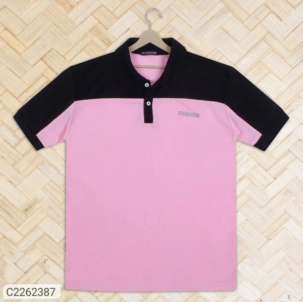 Cotton Matty  Color Block  Half Sleeves Mens Polo T-Shirt (SC2262384)  - Multi, XXL , Sidhu Collection