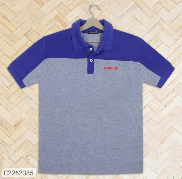 Cotton Matty  Color Block  Half Sleeves Mens Polo T-Shirt (SC2262384)  - Multi, L, Sidhu Collection