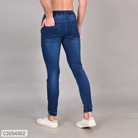 Denim Washed Slim Fit Mens Joggers (SC2054302)  - Blue, 32, Sidhu Collection