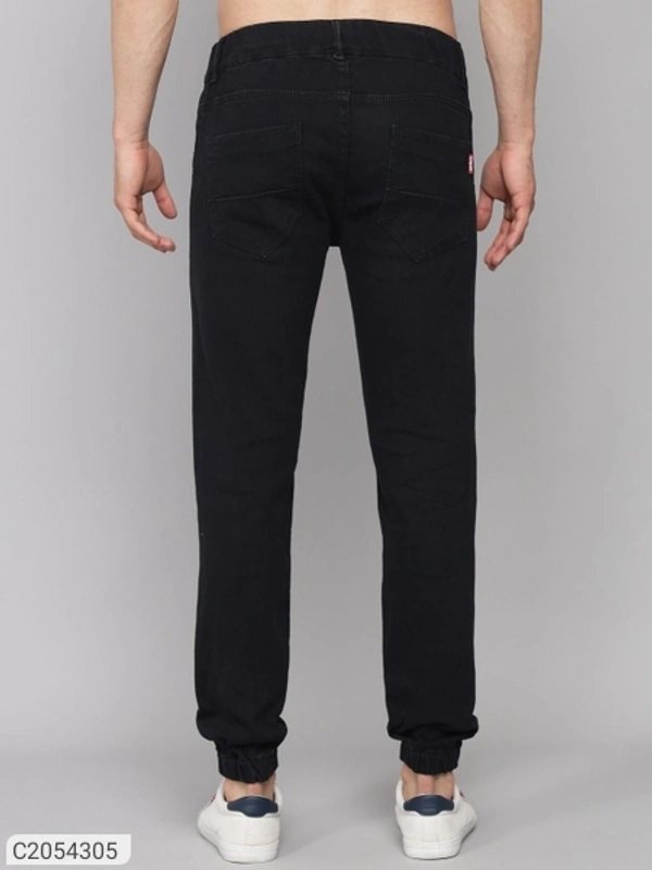 Denim Washed Slim Fit Mens Joggers (SC2054302)  - Black, 30, Sidhu Collection