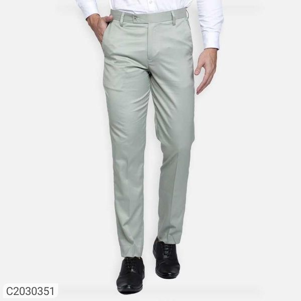 Buy Cantabil Grey Checkered Non Pleated Regular Fit Mid Rise Formal Trousers  for Men | Grey Formal Pants for Men | Formal Wear Regular Fit Trousers for  Men (MTRF00145_Grey_30) at Amazon.in