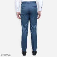  Lycra Blend Solid Regular Fit Mens Formal Trousers (SC2030349)  - Grey, 30, Sidhu Collection 