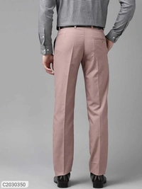  Lycra Blend Solid Regular Fit Mens Formal Trousers (SC2030349)  - Grey, 34, Sidhu Collection
