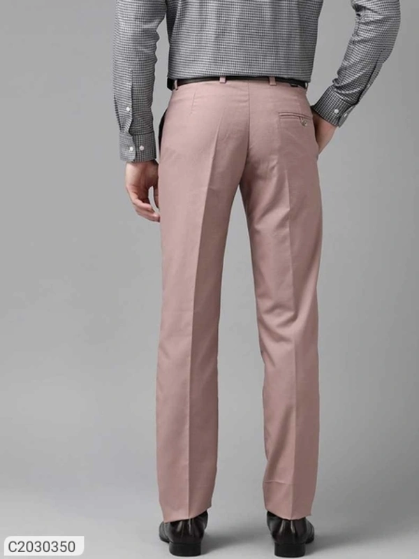  Lycra Blend Solid Regular Fit Mens Formal Trousers (SC2030349)  - Grey, 34, Sidhu Collection