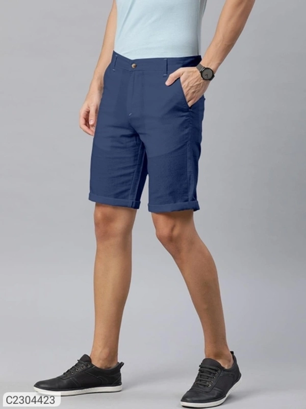  Cotton Solid Regular Fit Mens Shorts (SC2304422)  - 36, Sidhu Collection