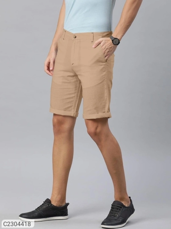  Cotton Solid Regular Fit Mens Shorts (SC2304422)  - 28, Sidhu Collection 