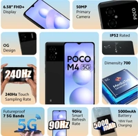 POCO M4 5G  - Power Black, 128 GB, 6 GB