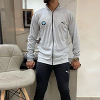 Dry fit polyester sports jacket for men - Black, M
