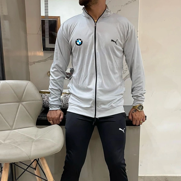 Dry fit polyester sports jacket for men - Black, XL