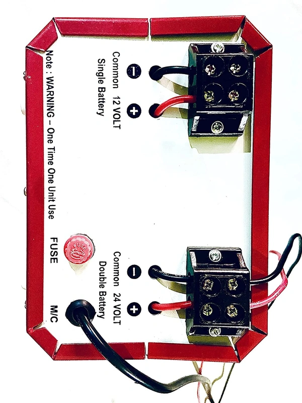 AK.Mart Heavy Car Battery Charger 12V/24v Battery Charger All in one Approx 7 kg - 20*5*20, Red And Black