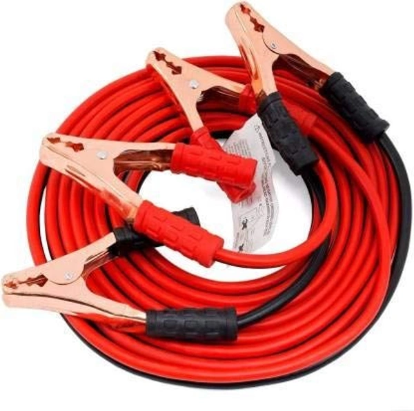AM.Mart Jumper Cables 4Ga x 18ft Medium Duty with Reverse Protection Digital 7 ft Battery Jumper Cable (Pack of 1) - 18ft, Red And Blue