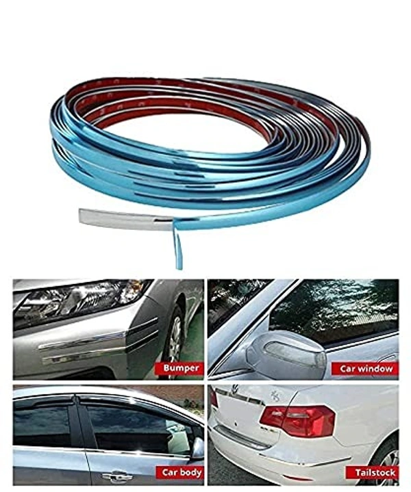 Chrome Line Car Side Window Door Beading Roll 20 MM Silver Chrome Strip 20 Metres - 20M, Silver, New, Steal