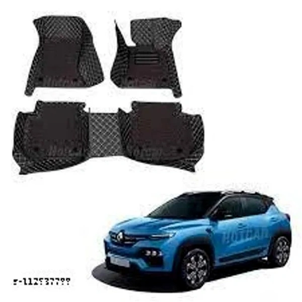 AM.Mart Renault Kiger 7D FLOOR MAT - Free Size, Black, New, Leather