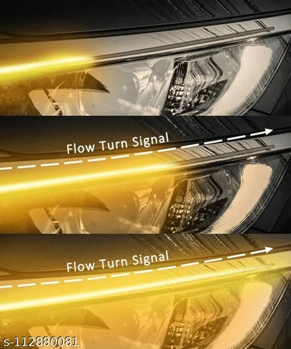 AK.Mart AM Ultra-fine DRL Daytime Running Universal Car Flexible LED Light Strip Set of 2 - Free Size, New, semiconductor
