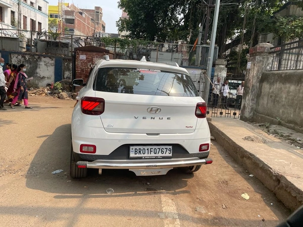 I.C.G Stainless Steel Rear Bumper Protector | GRB 509 Big | for Hyundai Venue All Variants | Only for The Car Year of Manufacturing 2022 - Present  - long, crome, new, steel