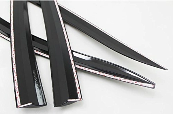 kretaer CAR DOOR VISOR FOR MARUTI SUZUKI S PRESSO / RAIN VISOR/ WIND VISOR (4 PC) - Free size, Black, New, Plastic
