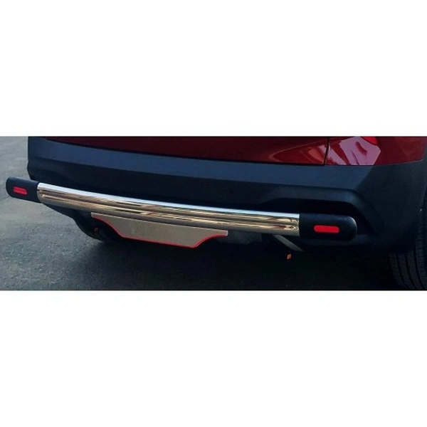 Silver ABS I.C.G Rear Bumper Guard For MG Hector, For Car - FIT, steel/crom, NEW, steel/iron