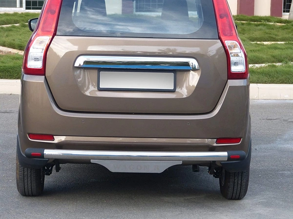I.C.G Stainless Steel Rear Bumper Protector | SS Dx | for Maruti Suzuki Wagon R All Variants | Only for The Car Year of Manufacturing 2019 -Present | - FIT, steel/crom, NEW, steel/iron