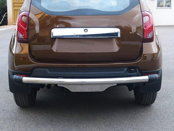 I.C.GS tainless Steel Rear Bumper Protector I.C.G Stainless Steel Rear Bumper Protector | SS Dx | for Renault Duster Facelift All Variants | Only for The Car Year of Manufacturing 2017 -Present | - FIT, steel/crom, NEW, steel/iron