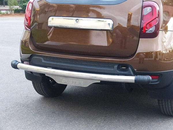 I.C.GS tainless Steel Rear Bumper Protector I.C.G Stainless Steel Rear Bumper Protector | SS Dx | for Renault Duster Facelift All Variants | Only for The Car Year of Manufacturing 2017 -Present | - FIT, steel/crom, NEW, steel/iron