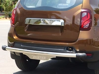 I.C.GS tainless Steel Rear Bumper Protector I.C.G Stainless Steel Rear Bumper Protector | SS Dx | for Renault Duster Facelift All Variants | Only for The Car Year of Manufacturing 2017 -Present | - FIT, steel/crom, NEW, steel/iron